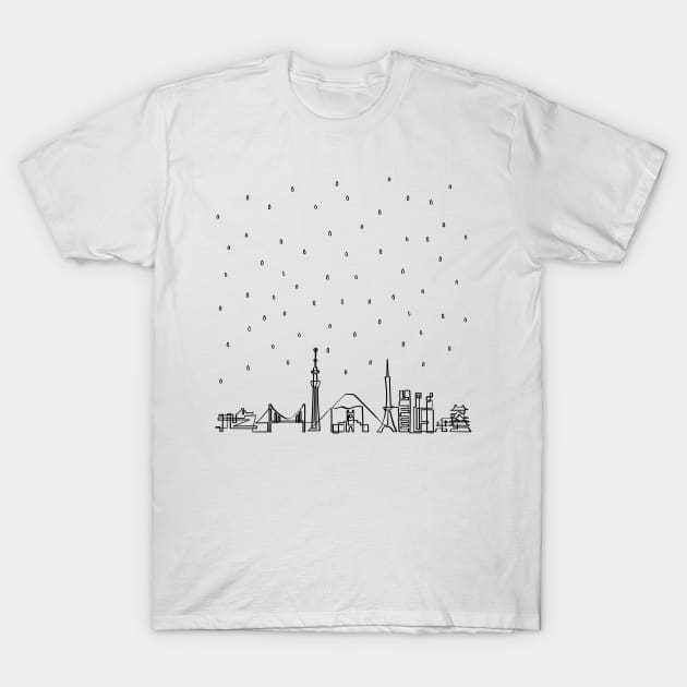 A rainy day in Tokyo T-Shirt by PauRicart